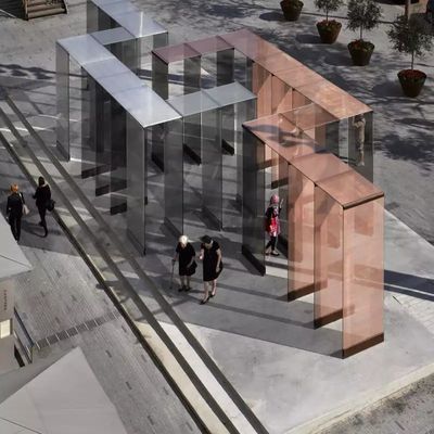 O âmbar resistente 6.5mm do revestimento da abrasão laminou a rede de arame de vidro