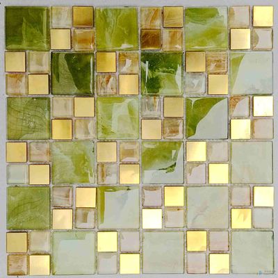 Tijolos de vidro retangulares resistentes do mosaico 4x4 4mm da temperatura
