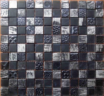 Tijolos de vidro retangulares resistentes do mosaico 4x4 4mm da temperatura
