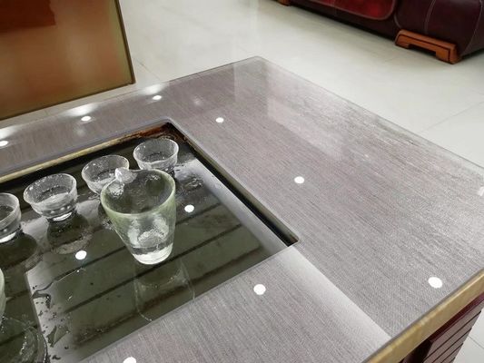 Grey Tabletop Toughened Multilayer Fabric laminou os painéis de vidro