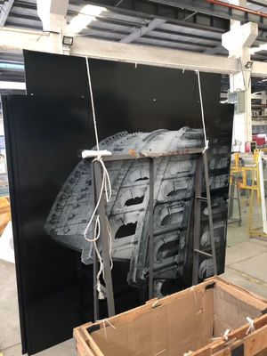 Pinturas murais cerâmicas da parede de vidro da frita 12mm da cor vívida da janela