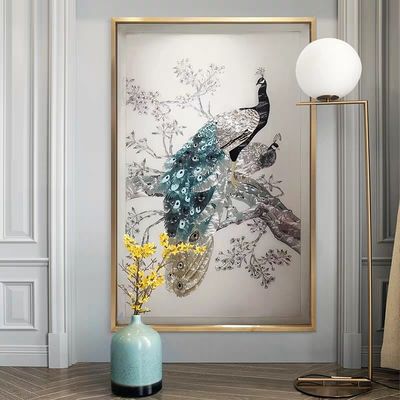 Painel de vidro esmaltado vitrificado revestido cerâmico da decoração com pássaros