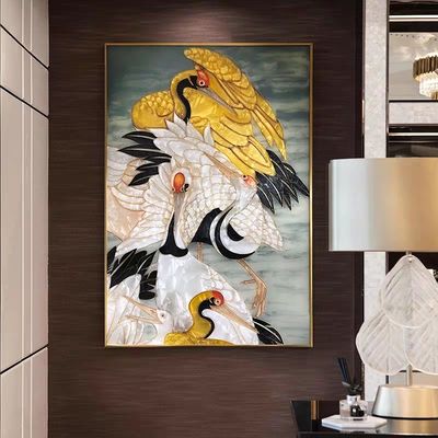 Painel de vidro esmaltado vitrificado revestido cerâmico da decoração com pássaros