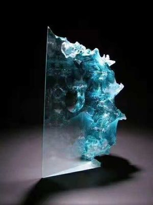 Onda luminosa clara Crystal Award da decoração interna colorida