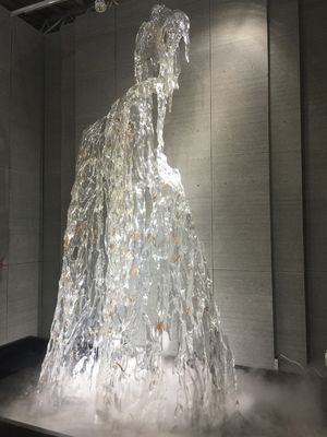A decoração Artisitc do escritório procura água com varinha de rabdomante anunciou Crystal Acrylic Glass