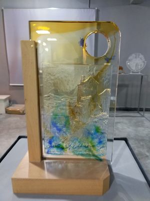 Candelabro minúsculo Liuli Crystal Art Glass da decoração das bolhas