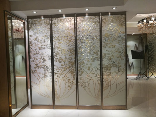 Vidro fundido decorativo da separação ultra claramente 12mm da tela